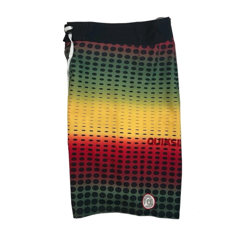 Sh131 Mens Quicksilver Surfing Brand Rasta Style Beach Board Shorts 38